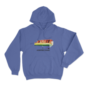 Homosectional Rainbow Sofa Unisex Hoodie Blue