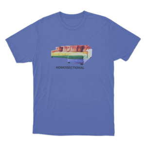 Homosectional Rainbow Sofa Unisex T Shirt Blue