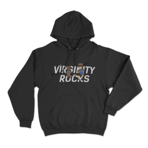Virginity Rocks Cartoon Unisex Hoodie Black