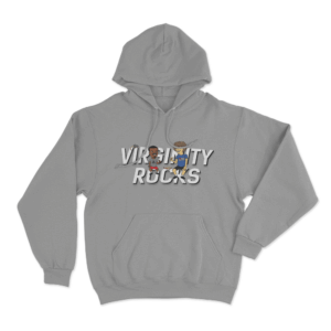 Virginity Rocks Cartoon Unisex Hoodie Grey