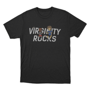 Virginity Rocks Cartoon Unisex T Shirt Black